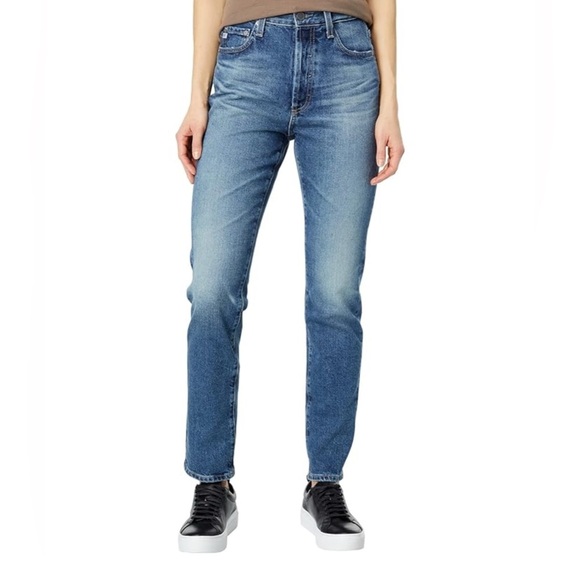 AG Alexis Slim Straight High Rise Jeans Size 26R in medium wash, luxury,straight - Picture 9 of 11